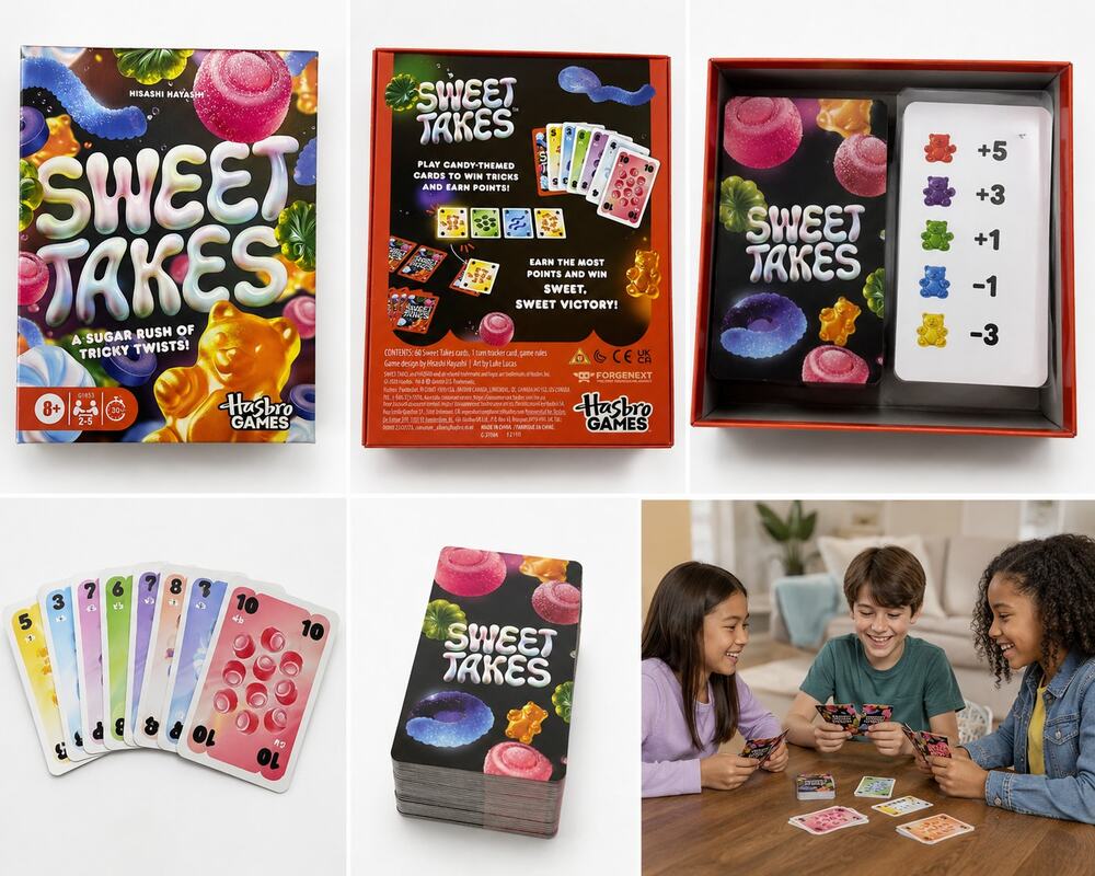Hasbro Sweet Takes Card Game | Candy-Themed Trick-Taking Family Game